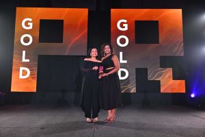 Vox Group team holding A+M PR Awards Singapore 2025 trophies